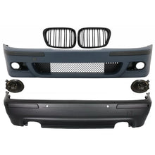 Carica l'immagine nel visualizzatore di Gallery, Body kit per BMW Serie 5 E39 (1997-2003) Doppia uscita M5 design con Fendinebbia fumé e Griglie centrali nere lucide