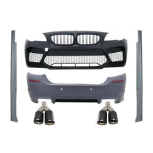 Carica l'immagine nel visualizzatore di Gallery, Body kit per BMW Serie 5 F10 (2011-2017) paraurti con Minigonne e doppio doppio Terminali di scarico Fibra di carbonio