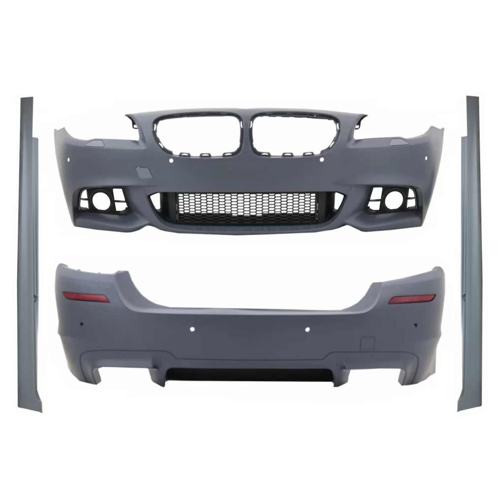 Body kit per BMW Serie 5 F10 berlina LCI (2015-2017) con Minigonne e Fendinebbia copertura M-Tech design
