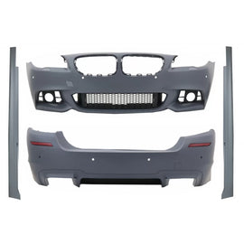 Body kit per BMW Serie 5 F10 berlina LCI (2015-2017) con Minigonne e Fendinebbia copertura M-Tech design
