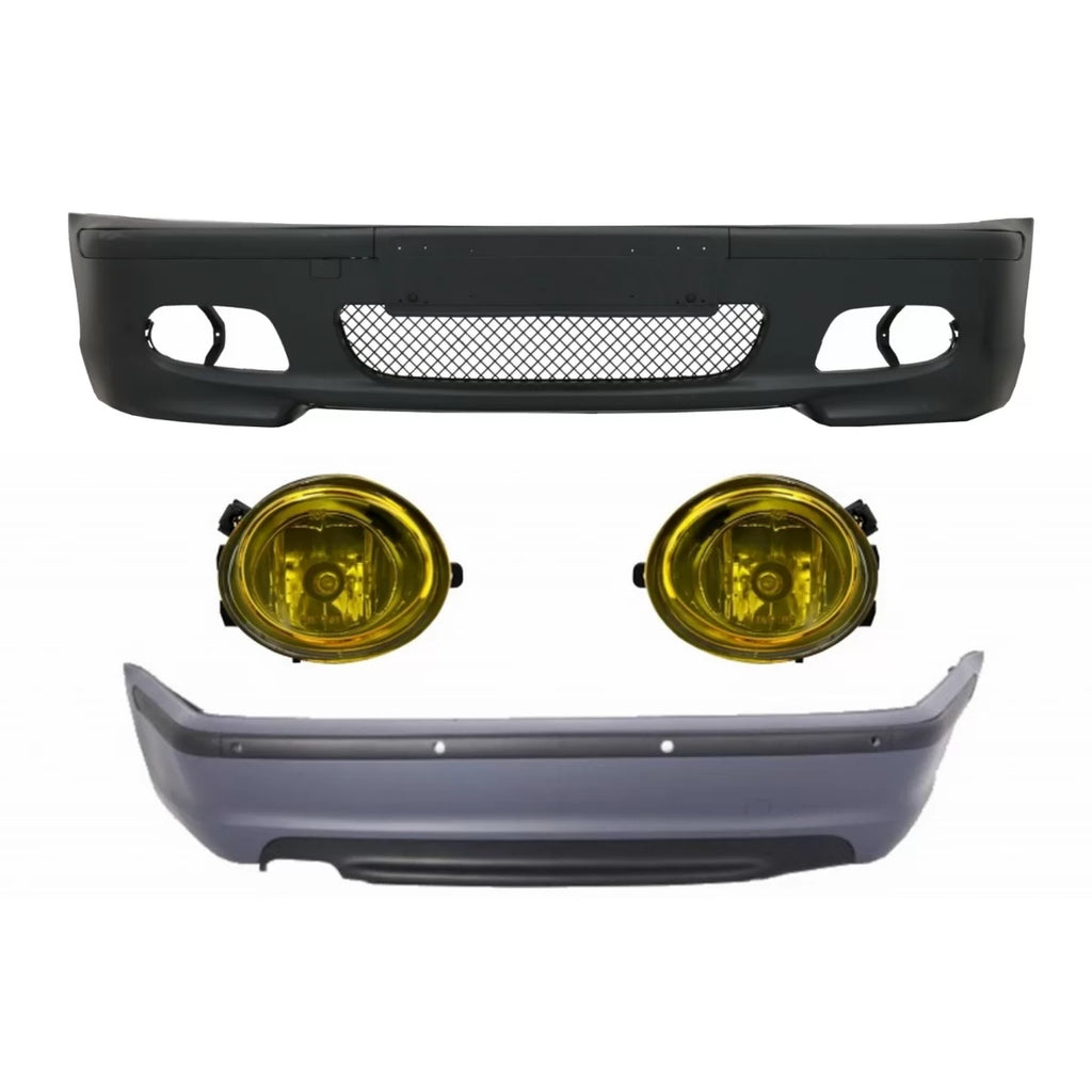 Body kit per BMW E46 berlina (1998-2004) paraurti con PDC e Fendinebbia giallo M-Technik design