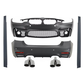 Body kit per BMW F30 (2011-2019) EVO II M3 CS design con Terminali di scarico Quad M-potenza nero