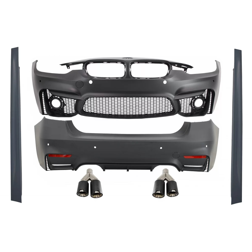 Body kit per BMW F30 (2011-2019) EVO II M3 CS design con doppio doppio Terminali di scarico carbonio