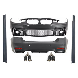 Body kit per BMW F30 (2011-2019) EVO II M3 CS design con doppio doppio Terminali di scarico carbonio