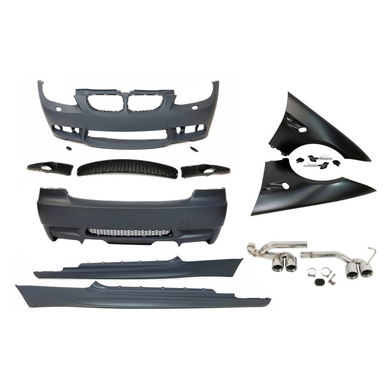Body Kit BMW Serie 3 E92 / E93 2006-2009 Look M3 con Scarico e Parafanghi BMW Serie 3 E92 / E93