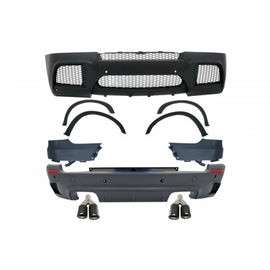 Body kit per BMW X5 E70 (2007-2013) con doppio doppio Terminali di scarico Fibra di carbonio opaco X5M M design