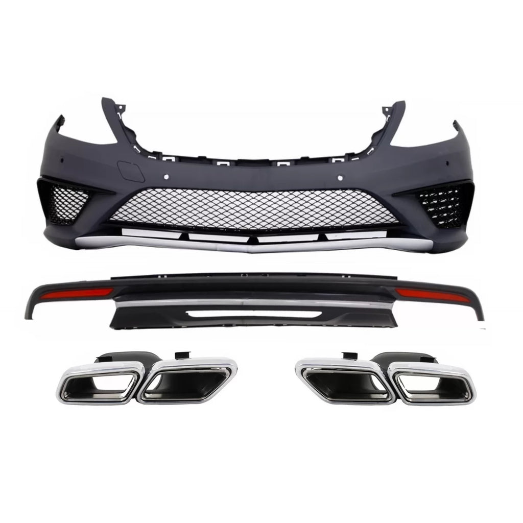 Body kit paraurti diffusore per Mercedes Classe S W222 Sport Line kit (2013-06.2017) Terminali di scarico S63 design
