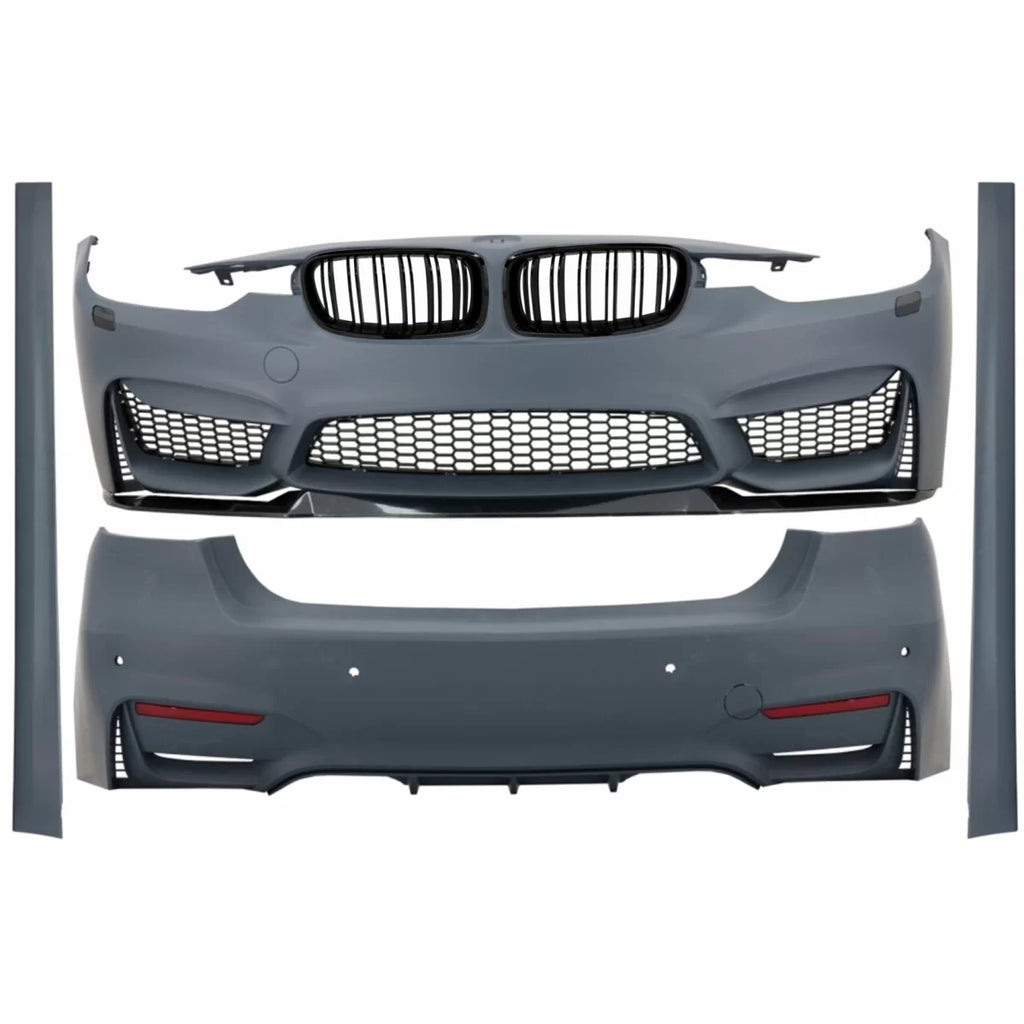 Body kit con Griglie centrali a doppio rene Doppia lamella per BMW Serie 3 F30 (2011-2019) M3 CS stile senza Fendinebbia
