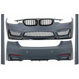 Body kit con Griglie centrali a doppio rene Doppia lamella per BMW Serie 3 F30 (2011-2019) M3 CS stile senza Fendinebbia
