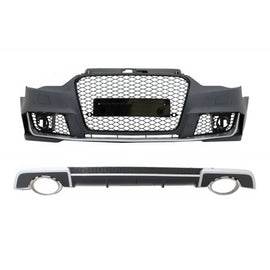 Body kit con diffusore e Terminali di scarico per Audi A3 8V berlina Cabrio (2012-2015) RS3 design