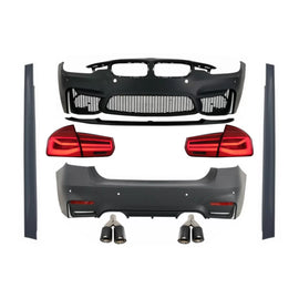 Body kit con doppio doppio Terminali di scarico per BMW F30 (2011-2019) e LED fanali posteriori Indicatori di direzione