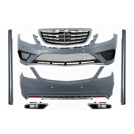 Body kit con Terminali di scarico cromato e Griglia anteriore per Mercedes Classe S W222 (2013-06.2017) S63 design