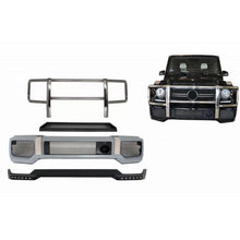 Body kit Paraurti anteriore con Bullbar Spoiler LED DRL estensione per Mercedes Classe G W463 (1989-2017)