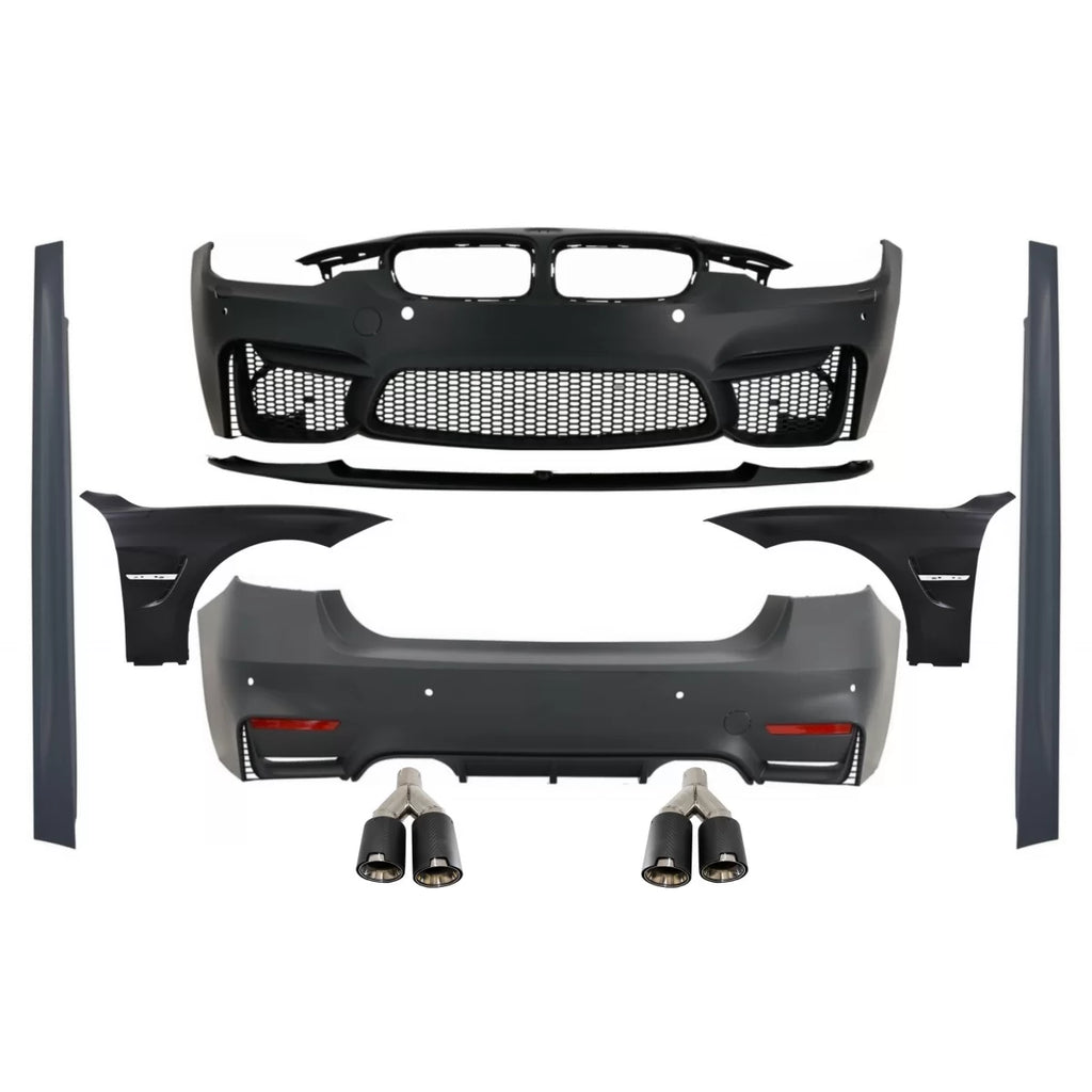 Body kit con Parafanghi anteriori per BMW F30 (2011-2019) EVO II M3 CS stile senza Fendinebbia