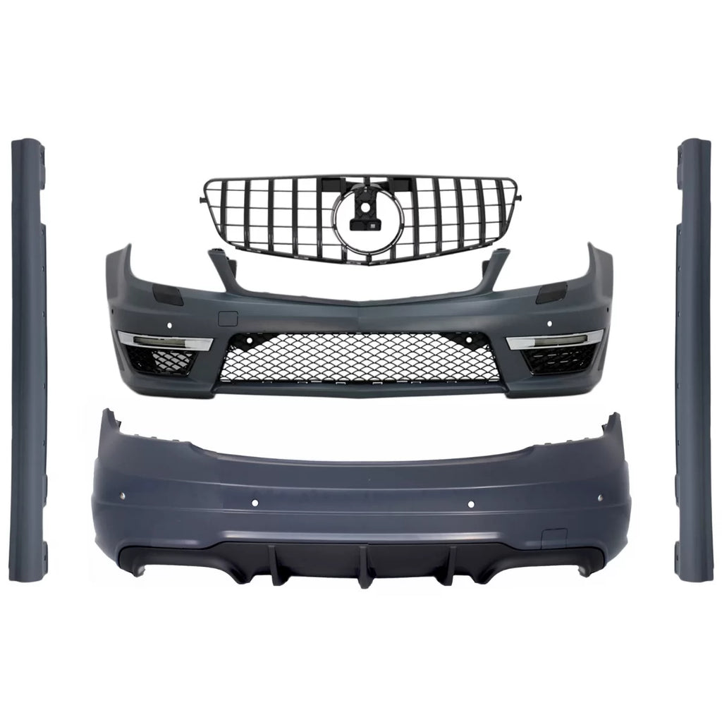 Body kit con Griglia anteriore per Mercedes Classe C W204 (2007-2014) restyling C63 GT-R Panamericana design