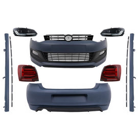 Body kit con fari anteriori e fanali posteriori Full LED per VW Polo 6R (2009-2017) R-Line design