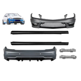 Body kit per Mercedes-Benz Classe C W204 07-14 C63 restyling A design stile con DRL