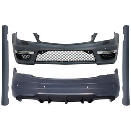 Body kit per Mercedes Classe C W204 (2007-2015) restyling C63 design con LED fari anteriori
