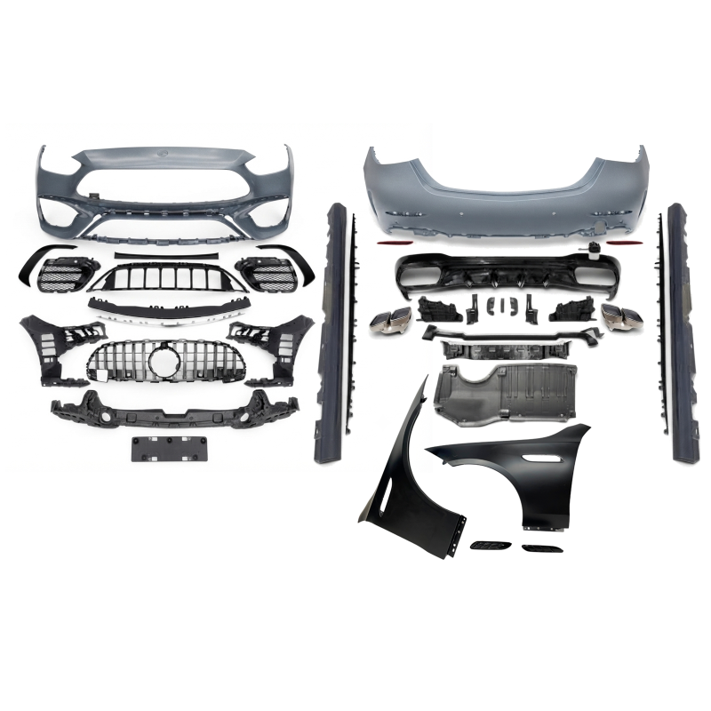 Body Kit Mercedes Classe C W206 4 Porte Look AMG C63 con Parafanghi in Alluminio Mercedes Classe C W206