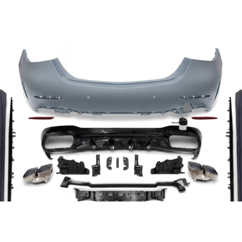 Body Kit Mercedes Classe C W206 4 Porte Look AMG C63 con Parafanghi in Alluminio Mercedes Classe C W206