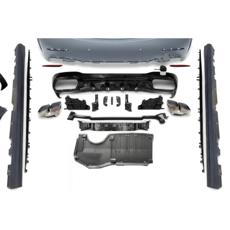 Body Kit Mercedes Classe C W206 4 Porte Look AMG C63 con Parafanghi in Alluminio Mercedes Classe C W206