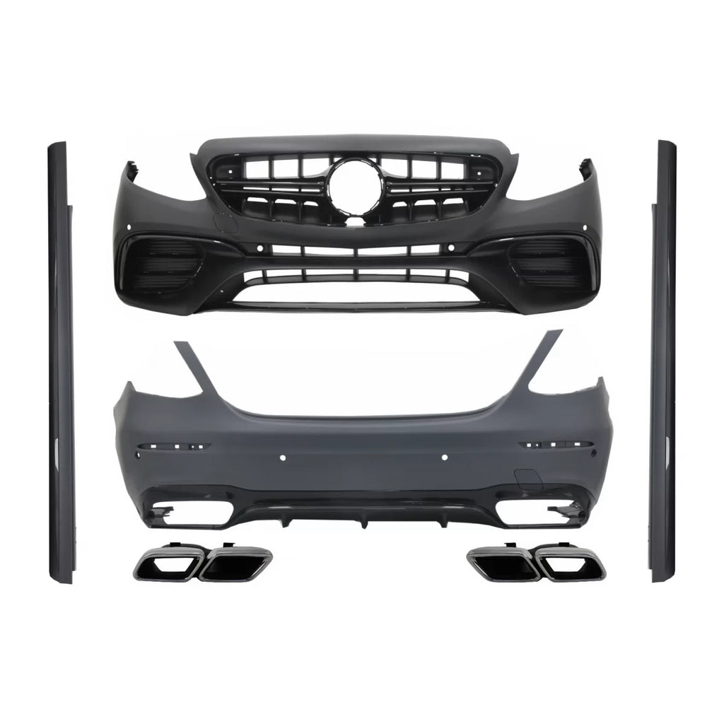 Body kit per Mercedes Classe E W213 (2016-2019) E63 design con Terminali di scarico cromato
