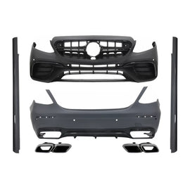 Body kit per Mercedes Classe E W213 (2016-2019) E63 design con Terminali di scarico cromato