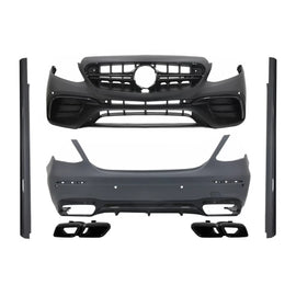 Body kit per Mercedes Classe E W213 (2016-2019) E63 design con Terminali di scarico nero