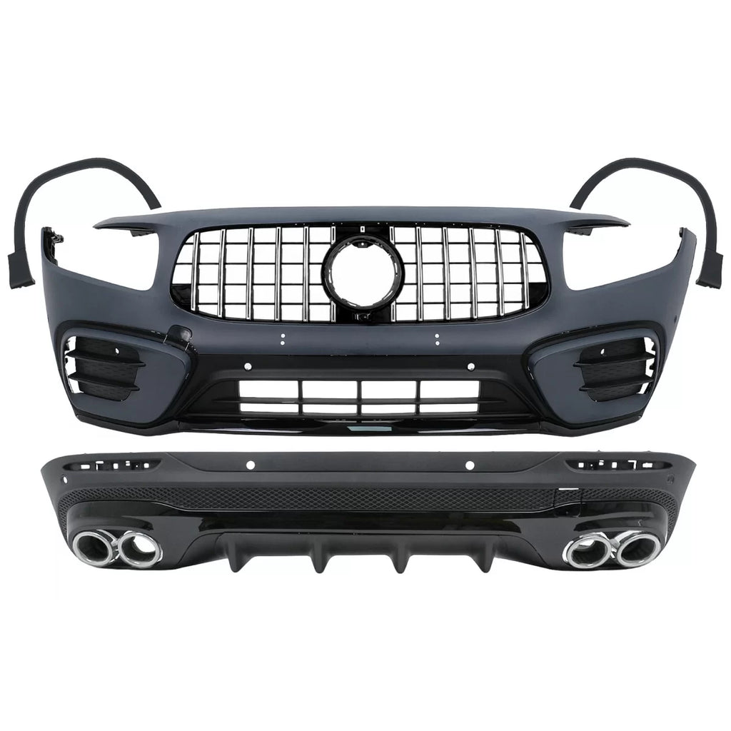 Body kit per Mercedes GLB X247 (2019-2023) GLB35 design doppio rotondo Terminali di scarico