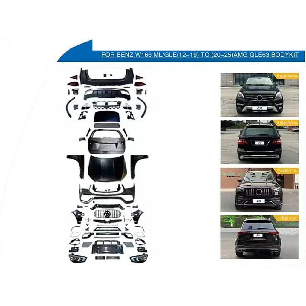 Body kit per Mercedes Classe M W166 (2012-2015) conversione a GLE 63 design