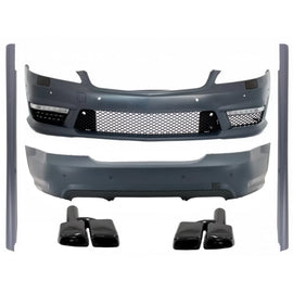 Body kit per Mercedes Classe S W221 (2005-2011) S63 S65 design con Terminali di scarico nero Edition