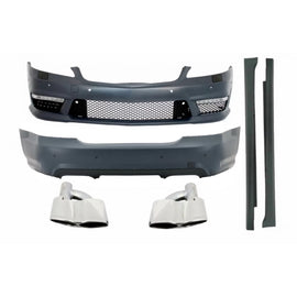 Body kit per Mercedes Classe S W221 (2005-2011) con Terminali di scarico e Minigonne SWB