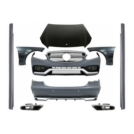 Body kit per Mercedes W212 Classe E restyling (2013-2016) E63 design con Terminali di scarico