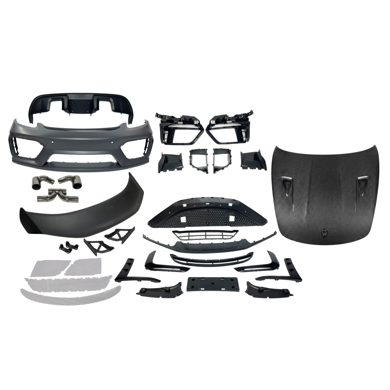 Body Kit Porsche Cayman 718 982c 2016-2023 / Boxster 982 2024+ Look GT4 con Cofano in Carbonio Porsche Cayman 718 982c / Boxster 982