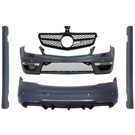 Body kit con Sport Griglia anteriore nero per Mercedes Classe C W204 (2007-2014) restyling C63 design