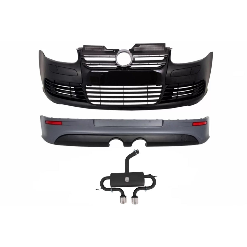 Body kit per VW Golf 5 (2005-2007) R32 design Sistema di scarico Paraurti anteriore Nero lucido