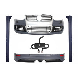 Body kit per VW Golf 5 V (2003-2007) R32 spazzolato alluminio stile griglia con completo Sistema di scarico