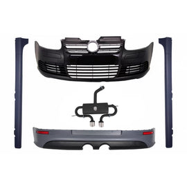 Body kit per VW Golf 5 V R32 Nero lucido griglia (2003-2007) con completo Sistema di scarico