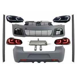 Body kit per VW Golf VI 6 MK6 (2008-2013) R20 design con Sistema di scarico