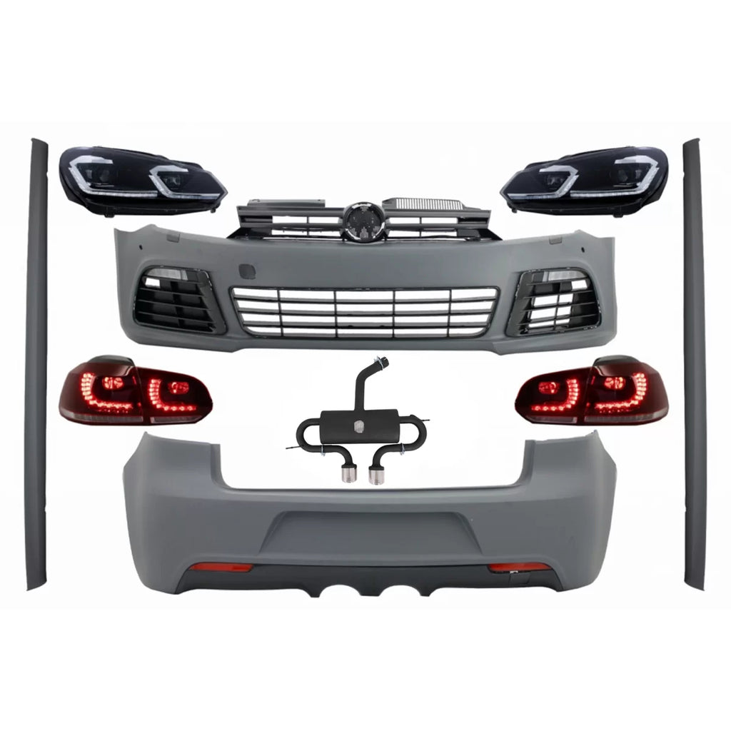 Body kit per VW Golf VI 6 MK6 (2008-2013) R20 design con Sistema di scarico Catback