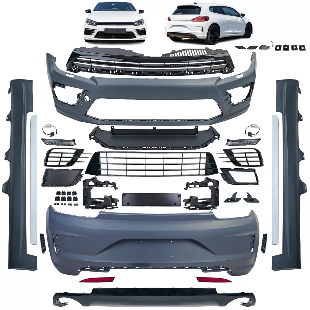 Body kit R-stile paraurti Minigonne griglia DRL per VW Scirocco III restyling 14-17