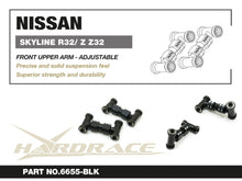 Bracci superiori anteriori neri regolabili Hardrace Nissan 300ZX e Skyline R32 – 2 pezzi – foto 2