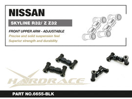 Bracci superiori anteriori neri regolabili Hardrace Nissan 300ZX e Skyline R32 – 2 pezzi – foto 2