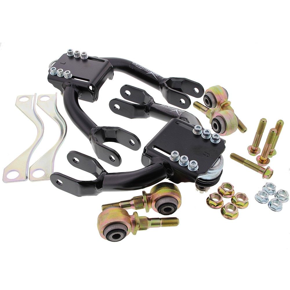 Bracci superiori anteriori regolabili campanatura con gomma rinforzata Hardrace Honda Civic, CR-X e Integra – 2 pezzi – foto 1