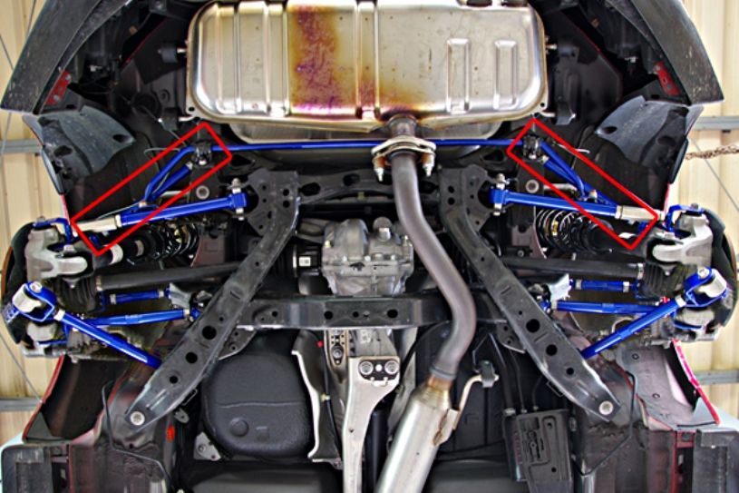 Bracci superiori posteriori regolabili con snodi sferici, lato posteriore Hardrace Mazda MX-5 ND – 2 pezzi – foto 2