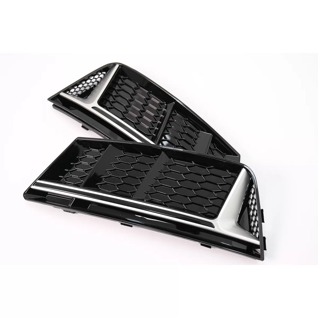 Paraurti inferiore griglia coperture laterale griglie per Audi A4 B9 berlina Avant (2016-2018) RS4 design argento