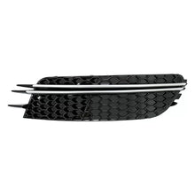 Carica l'immagine nel visualizzatore di Gallery, Paraurti laterale griglie coperture per Audi A6 C7 4G (2012-2015) RS design nero con spazzolato alluminio inserti