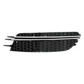 Paraurti laterale griglie coperture per Audi A6 C7 4G (2012-2015) RS design nero con spazzolato alluminio inserti