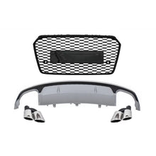 Carica l'immagine nel visualizzatore di Gallery, Paraurti Valance aria diffusore con Terminali di scarico e Griglia anteriore per Audi A7 4G restyling (2015-2017) S7