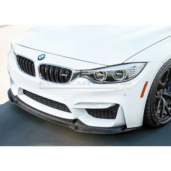 CarbonWorks Lip paraurti anteriore Vorsteiner Style in carbonio per BMW M3 F80 2014-2018 e M4 F82/F83 2014-2022 - foto 1